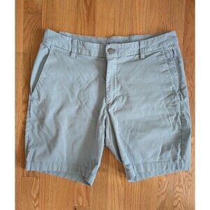 Lululemon Commission Shorts Mens 32 X 7 Blue Gray Chino Casual Zip Pocket Golf